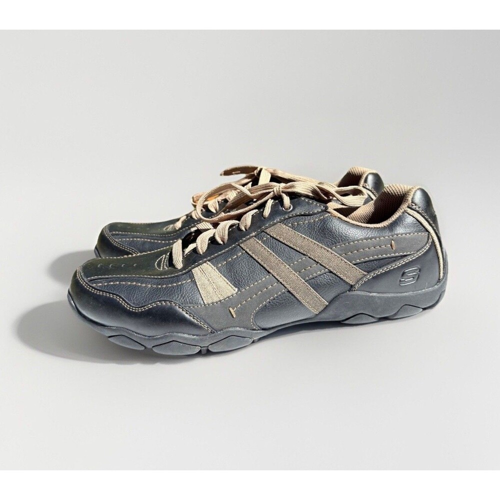 Skechers Diameter Henson Men's 13 Brown Leather Memory Foam Sneakers
